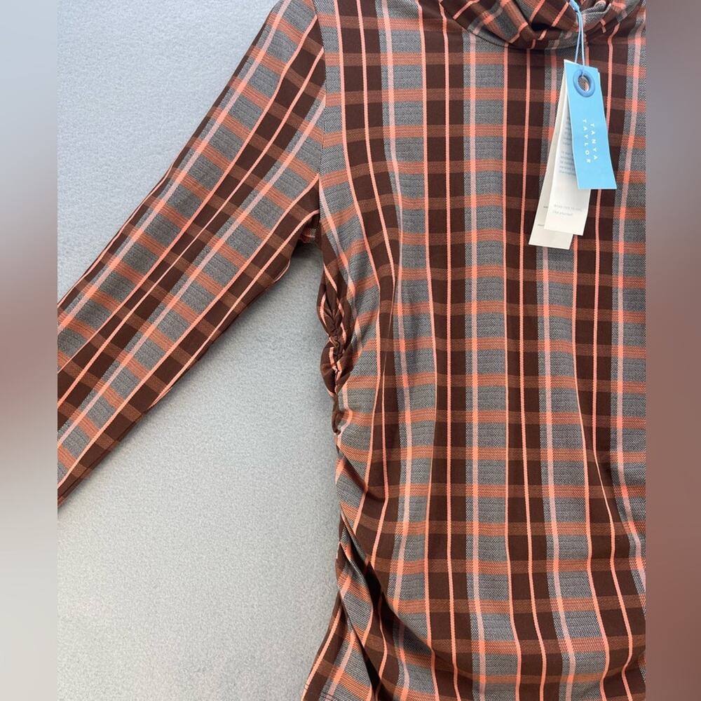 NWT Tanya Taylor Shelby Grid Print Organic Cotton Top Women’s Size Medium - Picture 12 of 16